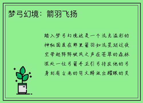 梦弓幻境：箭羽飞扬